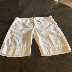 White Casual Shorts